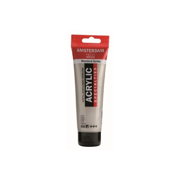 Amsterdam Acrylverf Tube 120ml Zilver 800