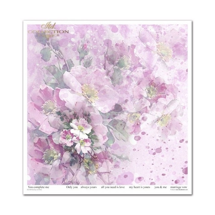 Scrapbookingpapier SLS-059 Lente Liefdesverhaal