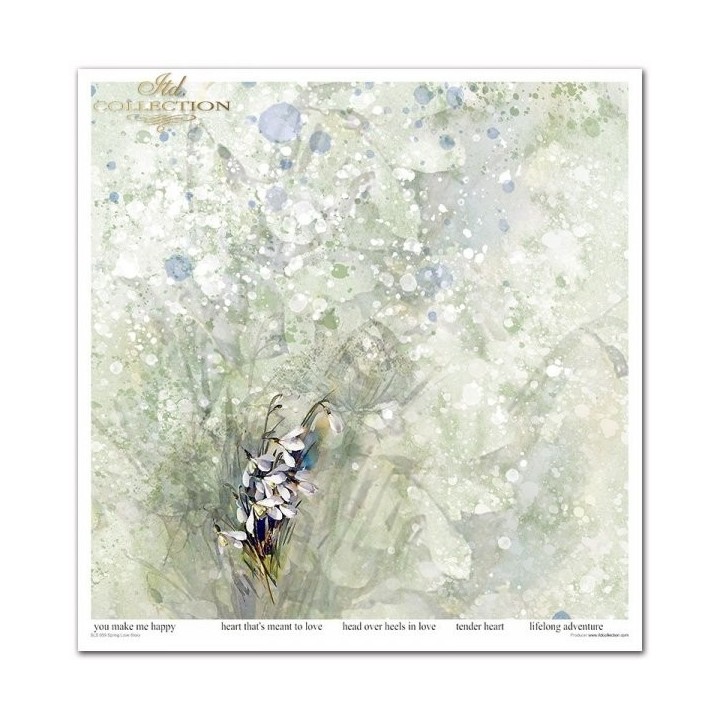 Scrapbookingpapier SLS-059 Lente Liefdesverhaal