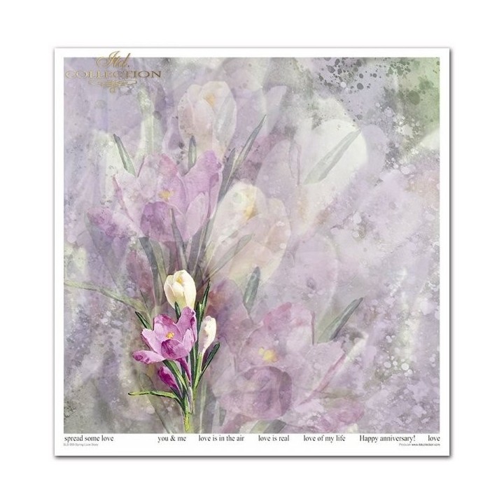 Scrapbookingpapier SLS-059 Lente Liefdesverhaal