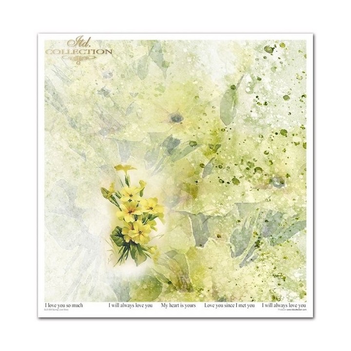 Scrapbookingpapier SLS-059 Lente Liefdesverhaal