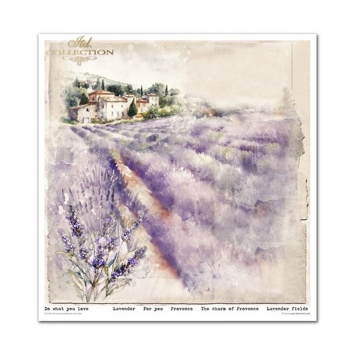 Scrapbookingpapier SLS-061 Provence met lavendelgeur.