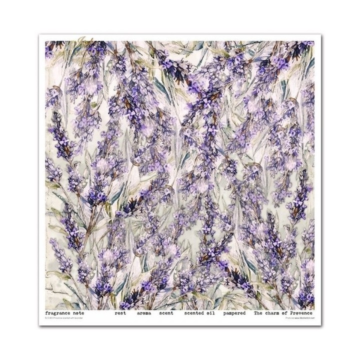 Scrapbookingpapier SLS-061 Provence met lavendelgeur.