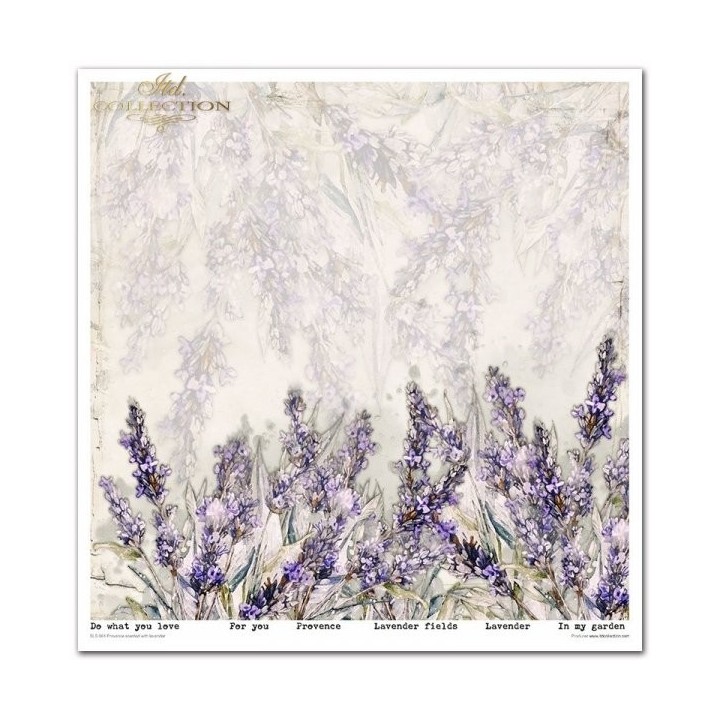 Scrapbookingpapier SLS-061 Provence met lavendelgeur.