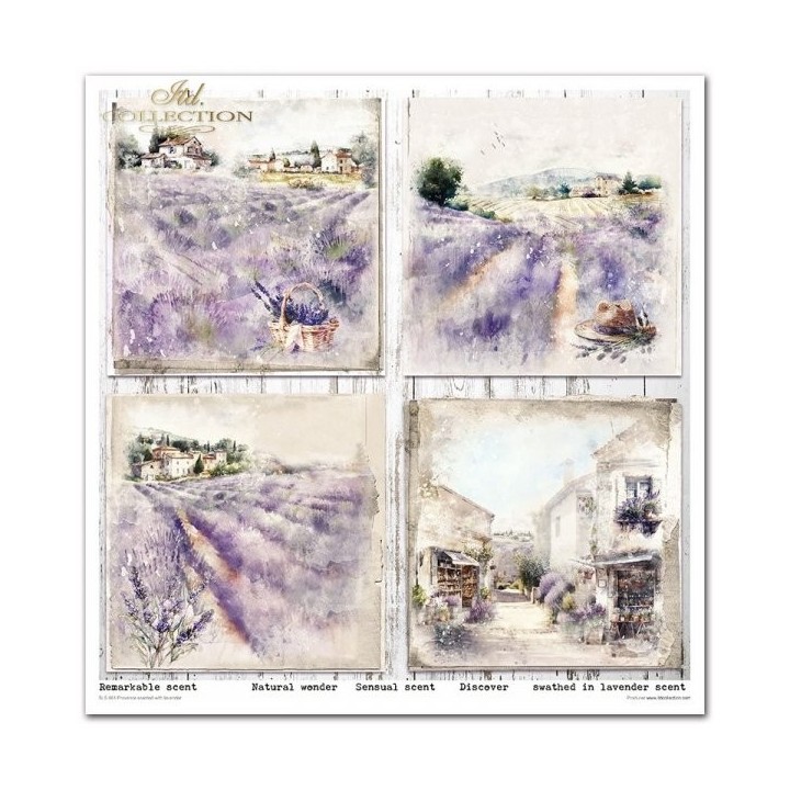 Scrapbookingpapier SLS-061 Provence met lavendelgeur.