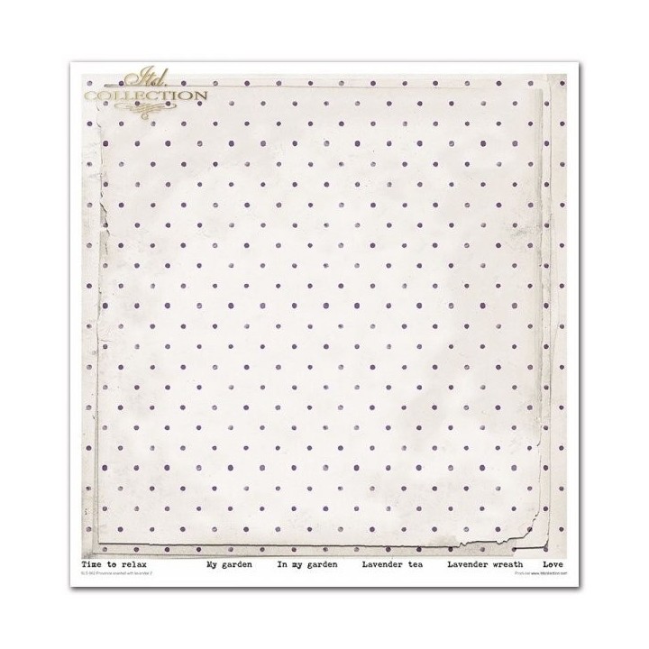 Scrapbookingpapier SLS-062 Provence met lavendelgeur 2