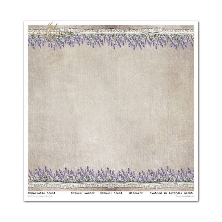Scrapbookingpapier SLS-062 Provence met lavendelgeur 2