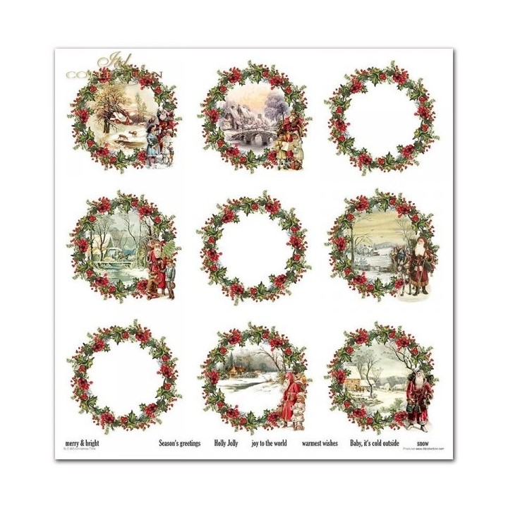 Scrapbookingpapier SLS-065 Kersttijd