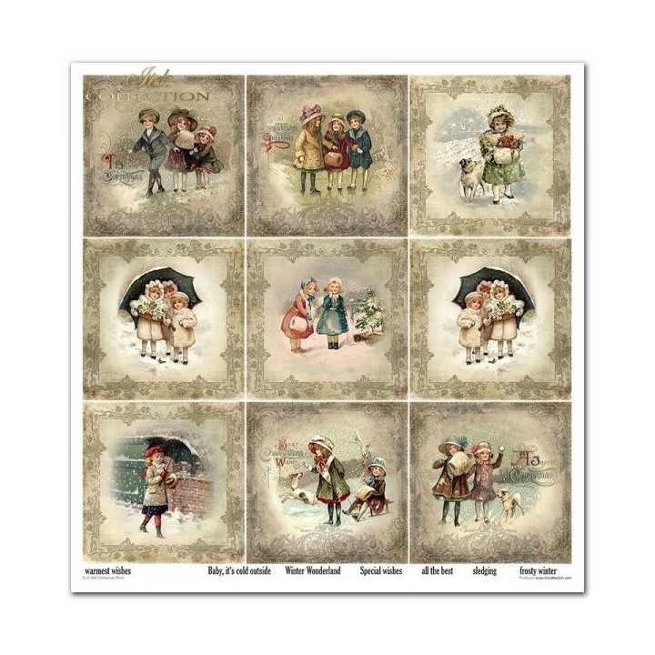 Scrapbookingpapier SLS-065 Kersttijd