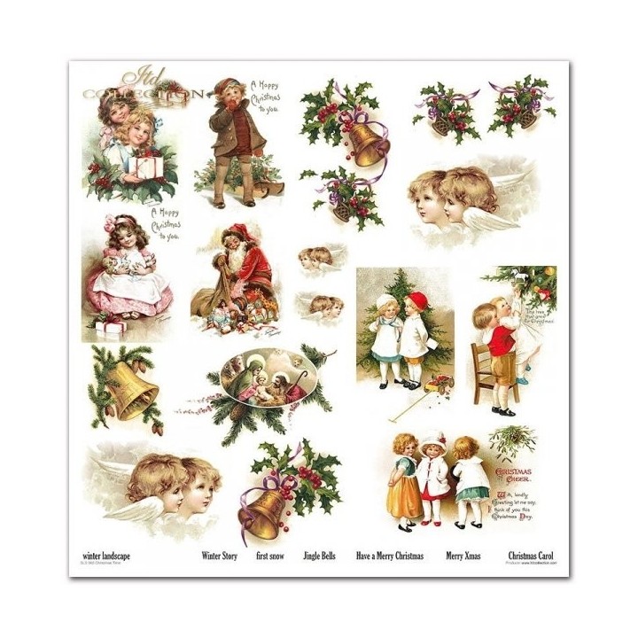 Scrapbookingpapier SLS-065 Kersttijd