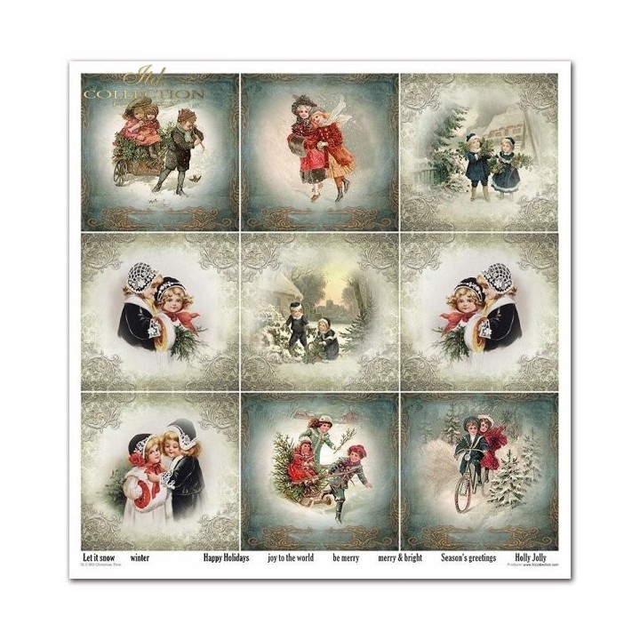 Scrapbookingpapier SLS-065 Kersttijd