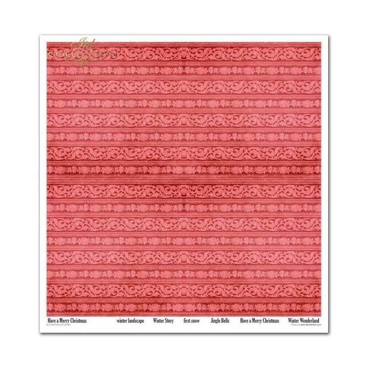 Scrapbookingpapier SLS-066 Vrolijk Kerstmis