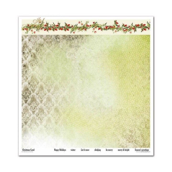 Scrapbookingpapier SLS-066 Vrolijk Kerstmis