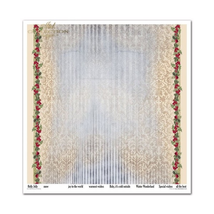 Scrapbookingpapier SLS-066 Vrolijk Kerstmis