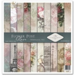 Scrapbookingpapier SLS-068 Bloemenpost - Roos