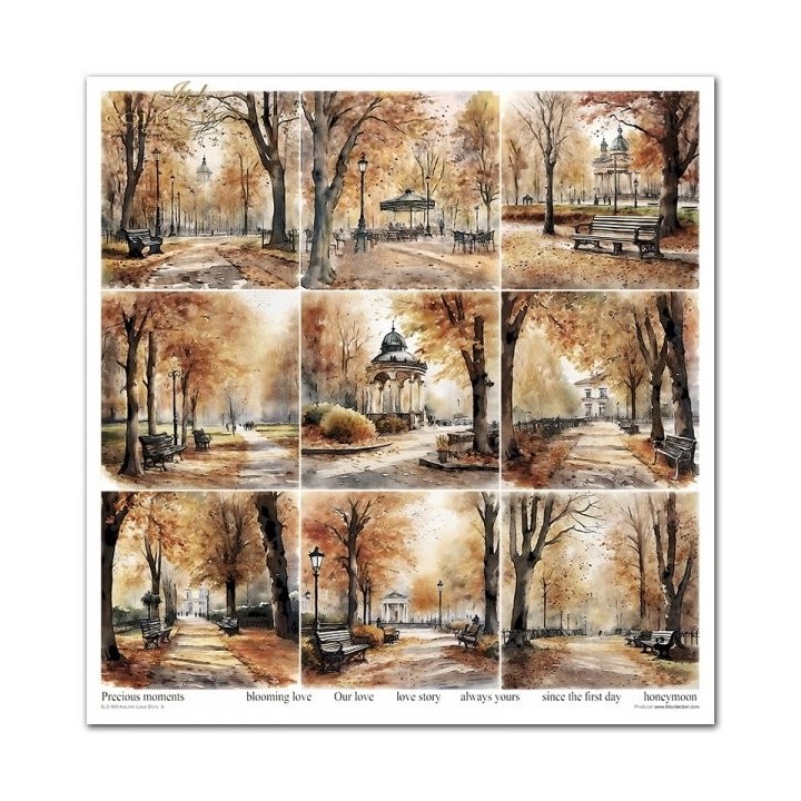 Scrapbookingpapier SLS-069 Herfstliefdesverhaal