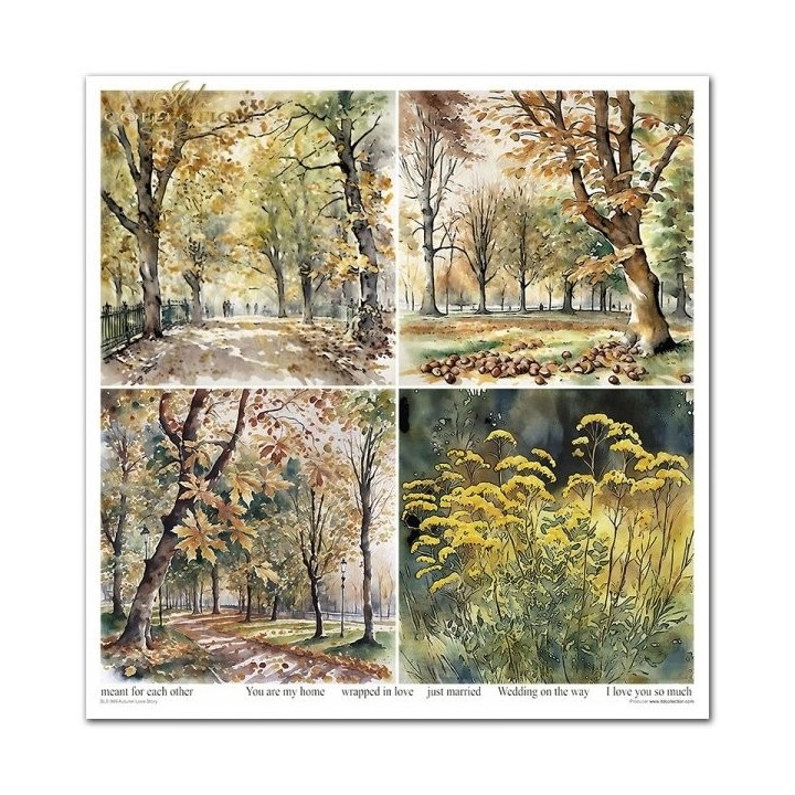 Scrapbookingpapier SLS-069 Herfstliefdesverhaal