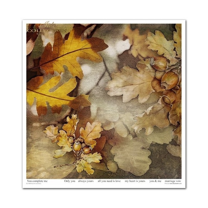 Scrapbookingpapier SLS-069 Herfstliefdesverhaal