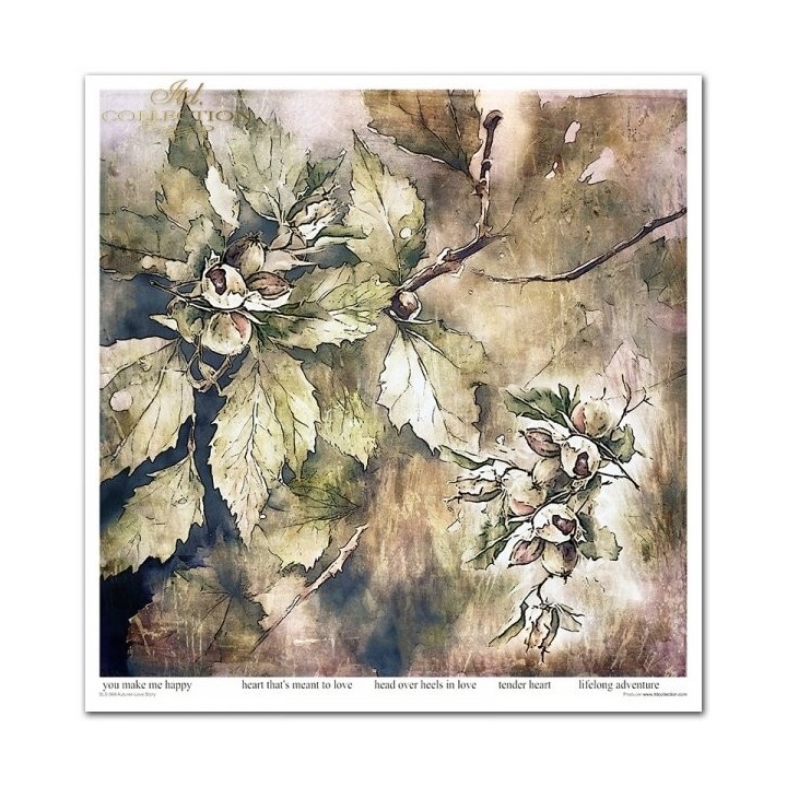 Scrapbookingpapier SLS-069 Herfstliefdesverhaal