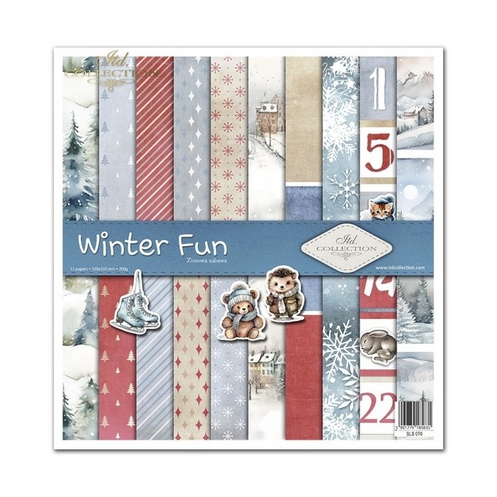 Scrapbookingpapier SLS-070 ''Winterplezier''