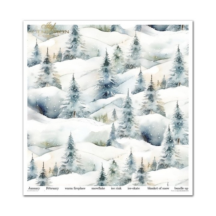 Scrapbookingpapier SLS-070 ''Winterplezier''