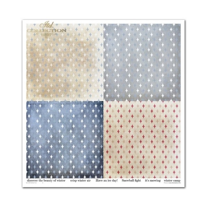 Scrapbookingpapier SLS-070 ''Winterplezier''