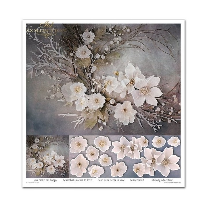 Scrapbookingpapier SLS-072 Winterboeket