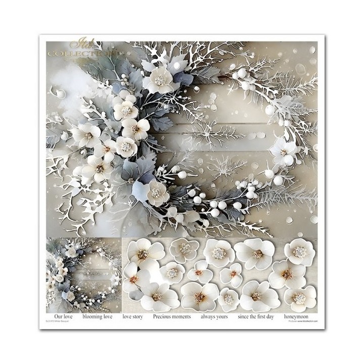 Scrapbookingpapier SLS-072 Winterboeket