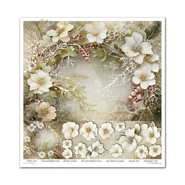 Scrapbookingpapier SLS-072 Winterboeket