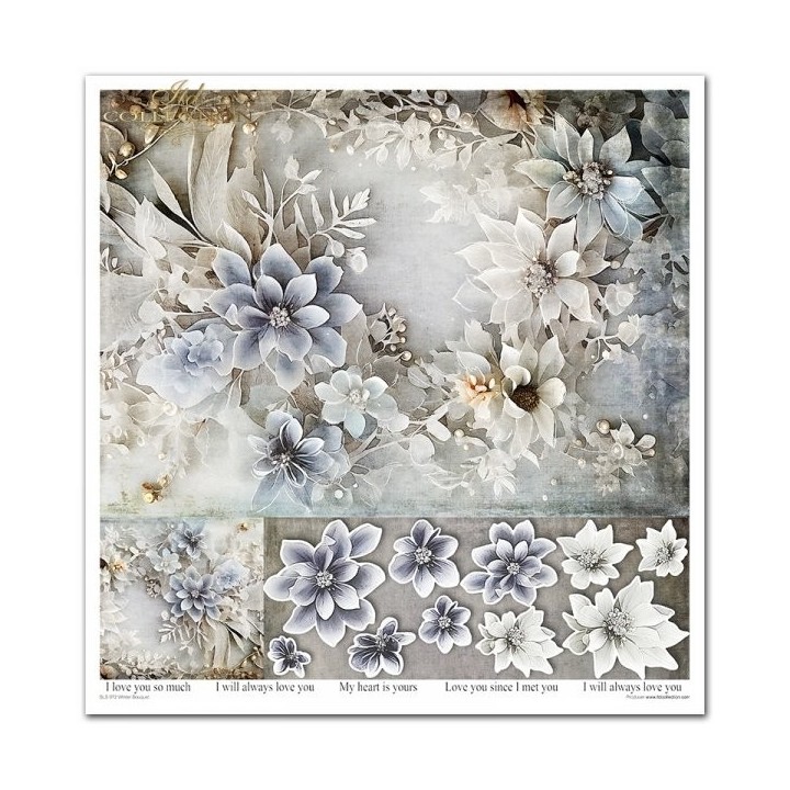 Scrapbookingpapier SLS-072 Winterboeket