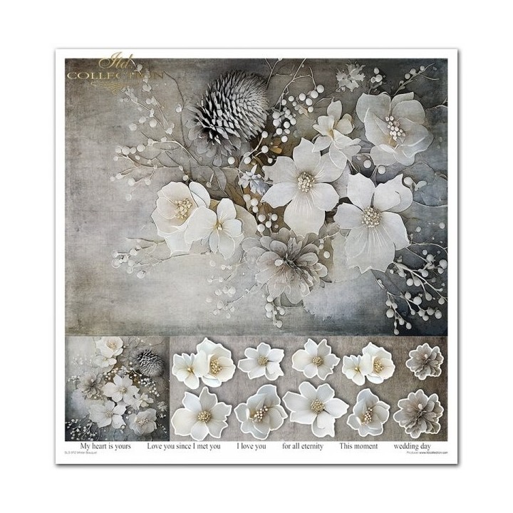 Scrapbookingpapier SLS-072 Winterboeket
