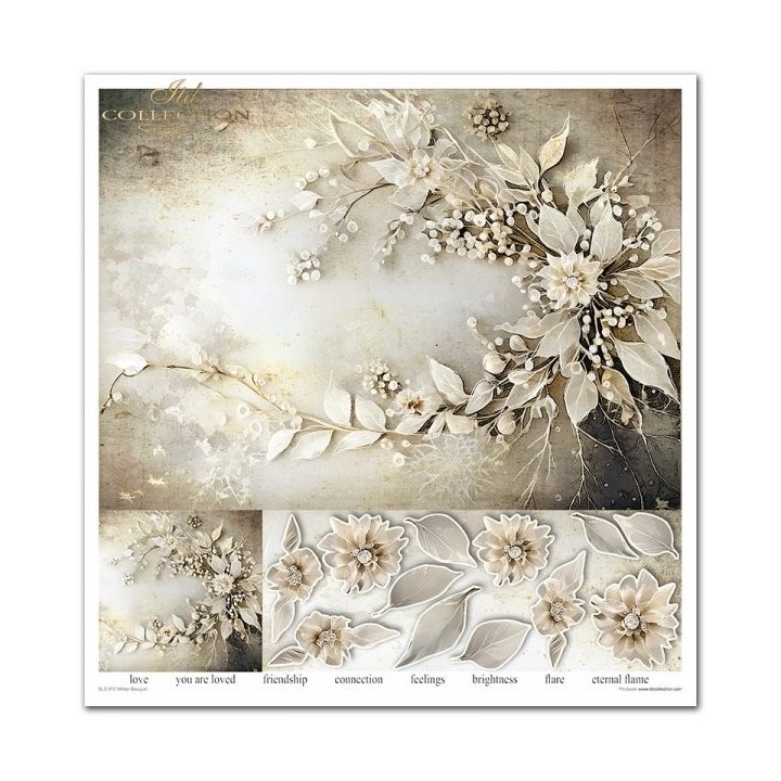 Scrapbookingpapier SLS-072 Winterboeket