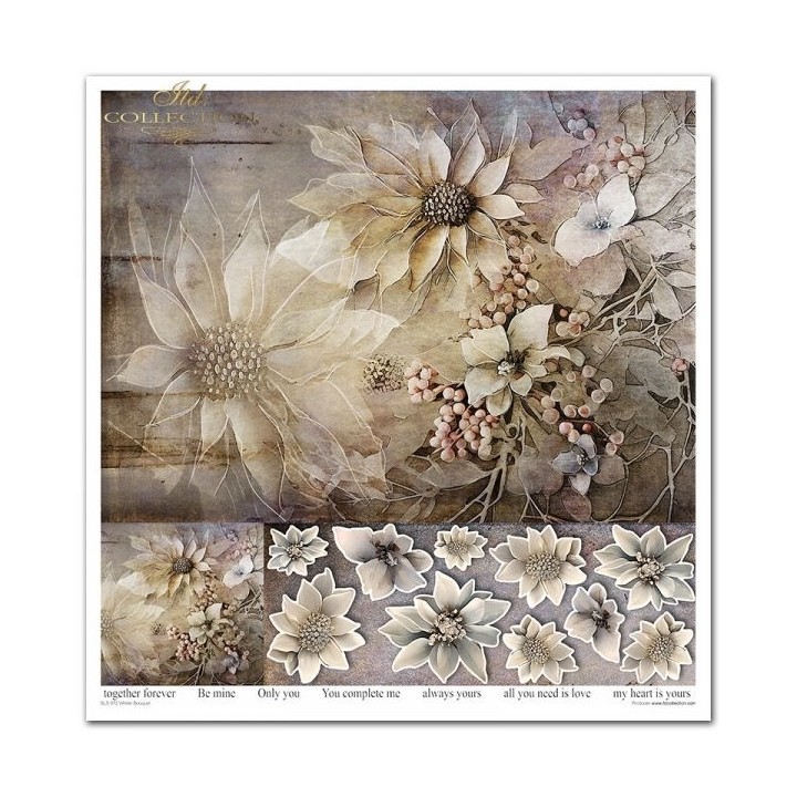 Scrapbookingpapier SLS-072 Winterboeket