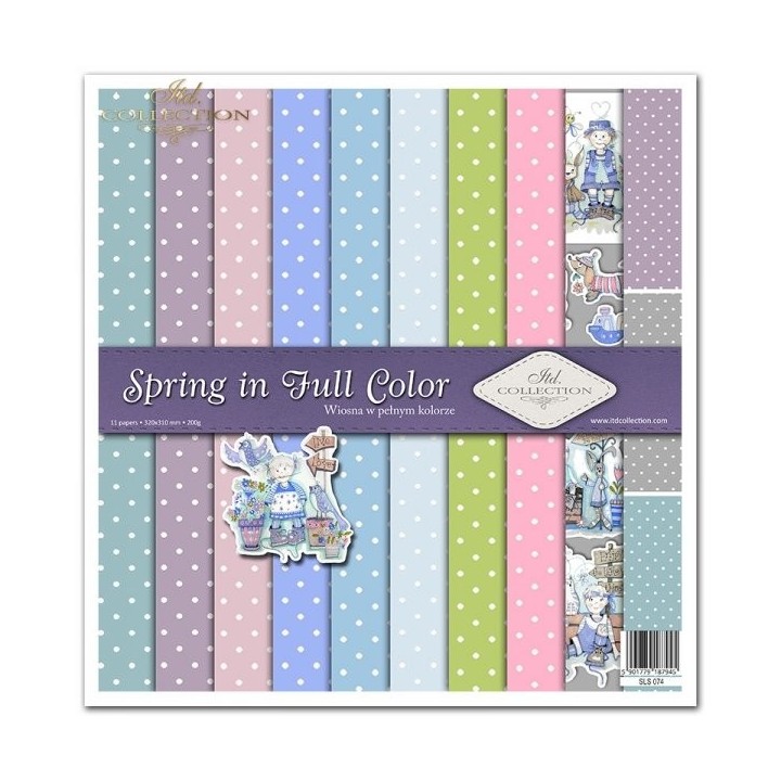 Scrapbookingpapier SLS-074 Lente in volle kleur