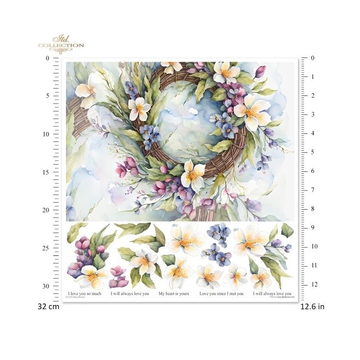 Scrapbookingpapier SLS-075 Lenteboeket