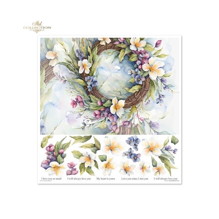 Scrapbookingpapier SLS-075 Lenteboeket