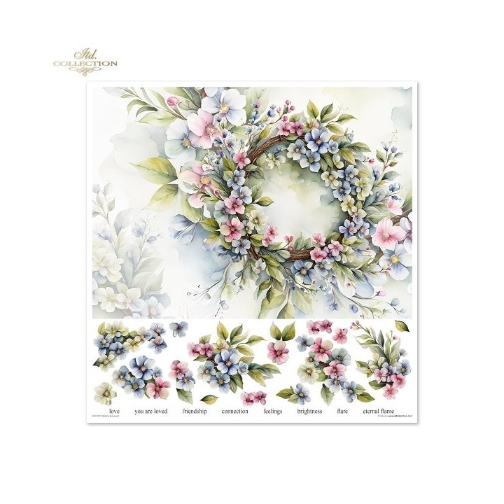 Scrapbookingpapier SLS-075 Lenteboeket