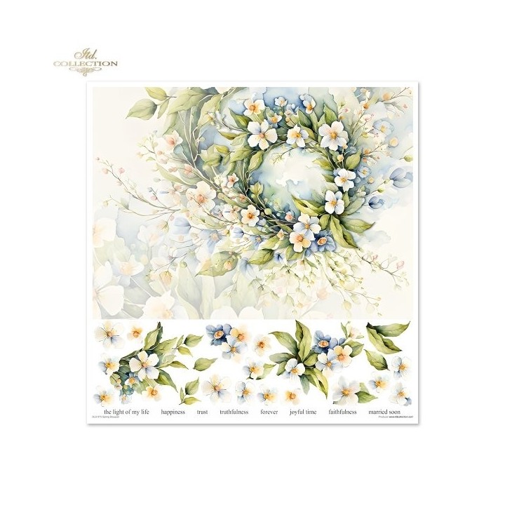 Scrapbookingpapier SLS-075 Lenteboeket