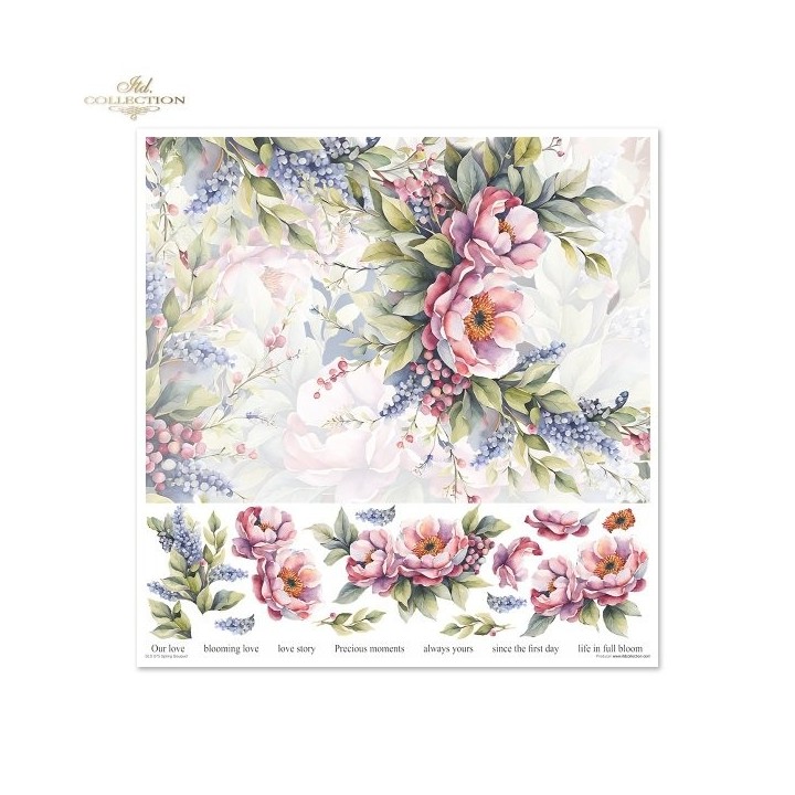 Scrapbookingpapier SLS-075 Lenteboeket