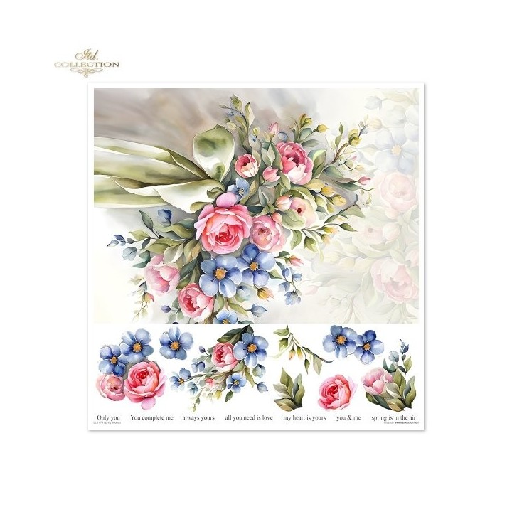 Scrapbookingpapier SLS-075 Lenteboeket