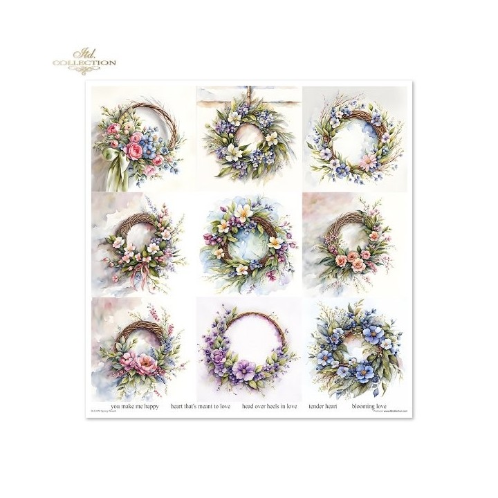 Scrapbookingpapier SLS-076 Lentekrans