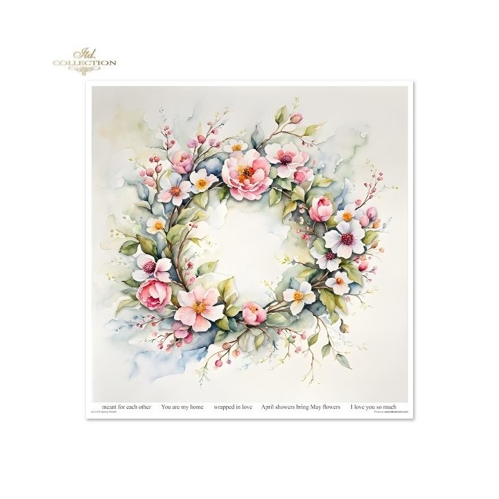 Scrapbookingpapier SLS-076 Lentekrans