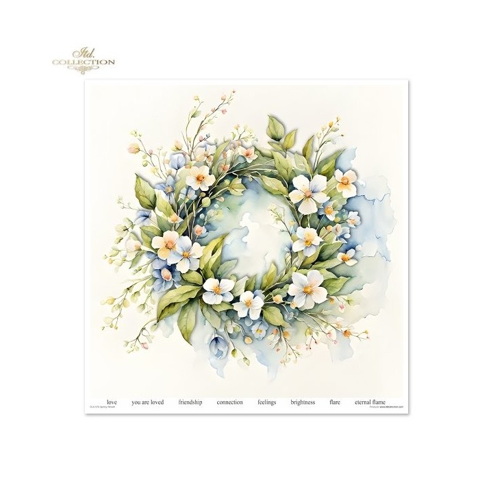 Scrapbookingpapier SLS-076 Lentekrans