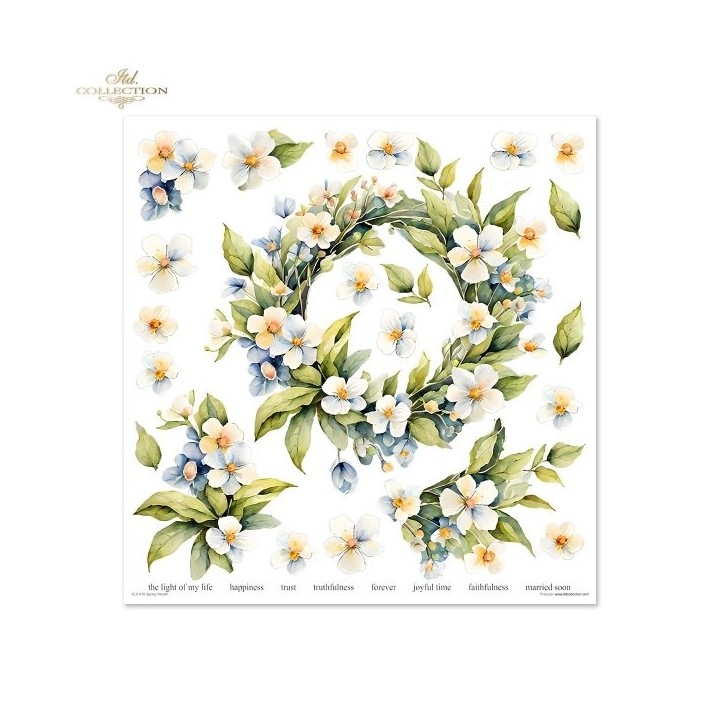 Scrapbookingpapier SLS-076 Lentekrans