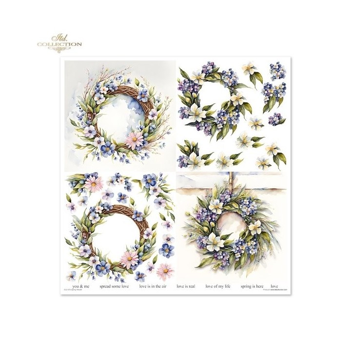 Scrapbookingpapier SLS-076 Lentekrans