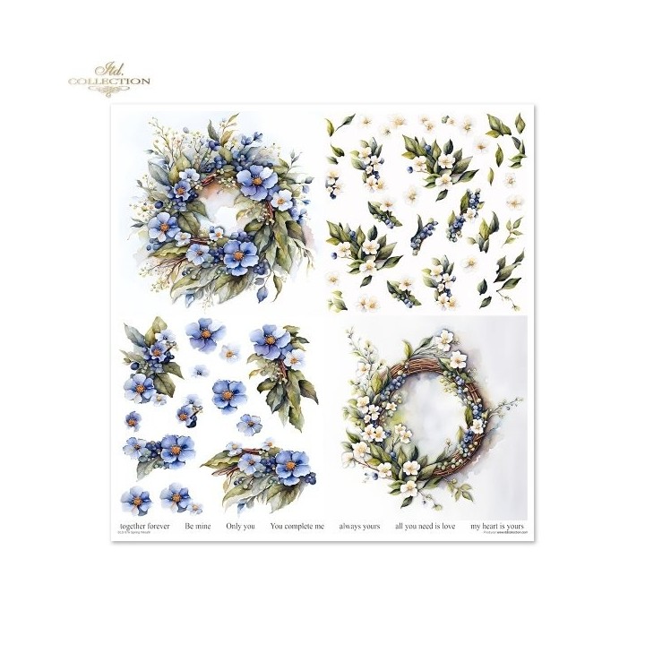 Scrapbookingpapier SLS-076 Lentekrans