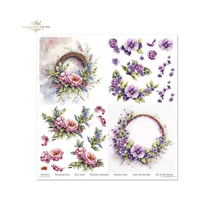 Scrapbookingpapier SLS-076 Lentekrans