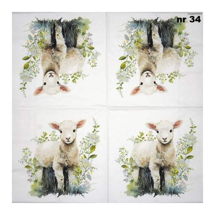 Lamb servet 33x33cm