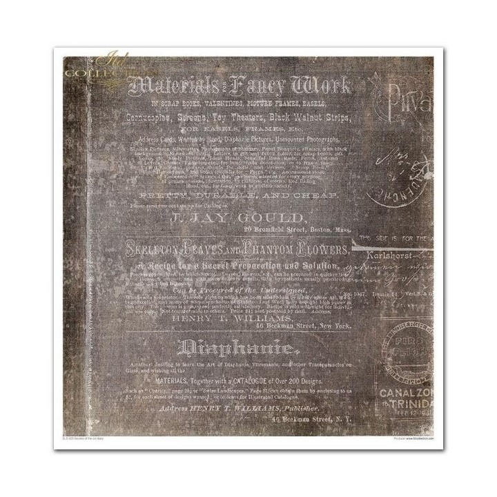 Scrapbookingpapier SLS-025 ''Geheimen van het oude dagboek'' ---- AFGEPRIJSD PRODUCT