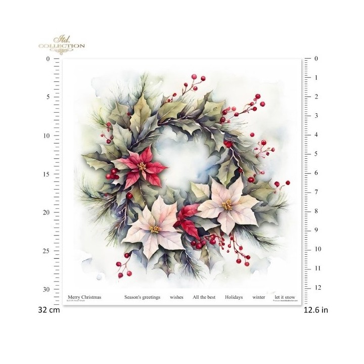 Scrapbookingpapier SLS-078 Winterkrans